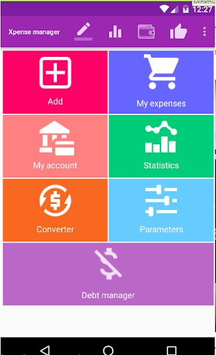 Android application Expense Manager wallet tracker screenshort