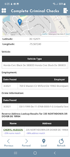 Android application Complete Criminal Checks screenshort