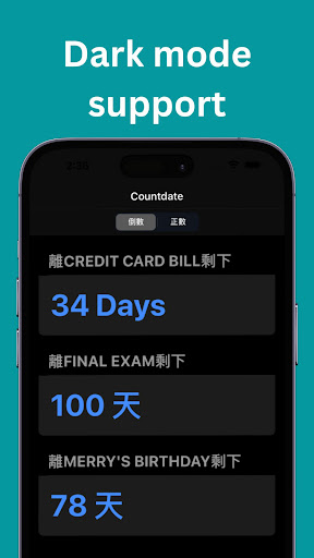 Screenshot of Countdate - Date count down/up