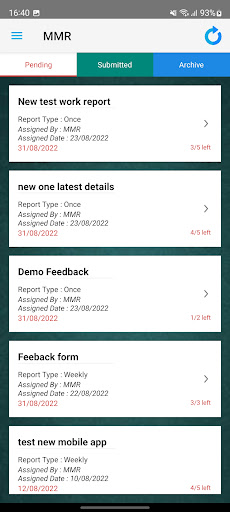 Make My Report Screen 2