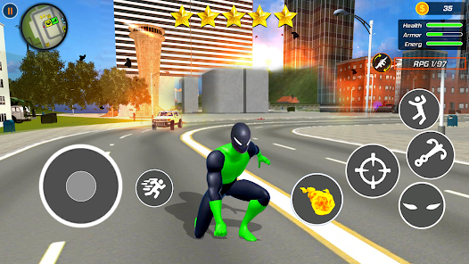 Spider Rope Flying City Hero apkpoly screenshots 4