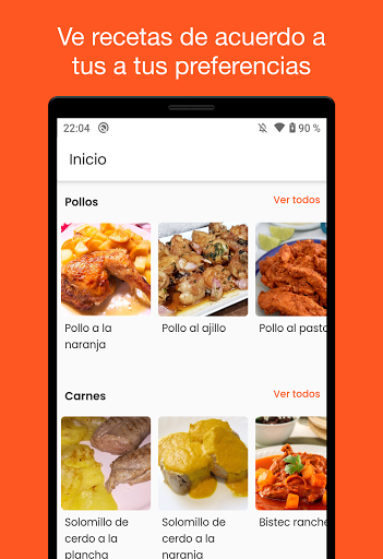 Android application Mi Libreta de Recetas screenshort