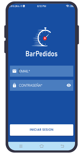 Android application BarPedidos screenshort