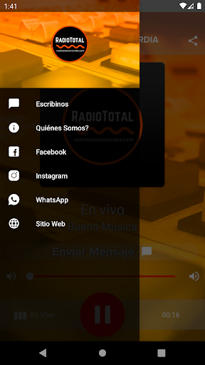 Radio total concordia Screen 2