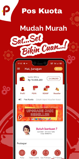 Android application Pos Kuota : Agen Pulsa Murah screenshort