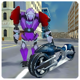Super Flying Robot Bike Steel Robot War icon