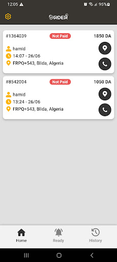 Android application 24Order Delivary screenshort