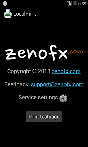 Android application LocalPrint screenshort