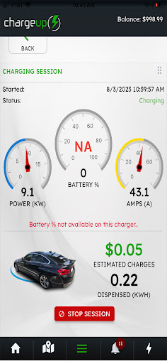 Android application ChargeUp Driver screenshort