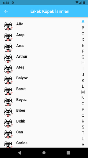Köpek İsimleri Screen 3