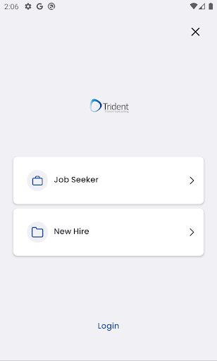 Android application Trident Jobs screenshort