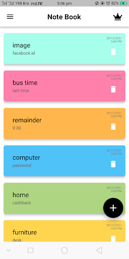 Android application Notebook:simple & easy notepad screenshort