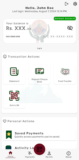 Android application Karmath Smart Banking screenshort
