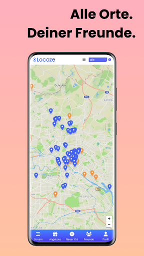 Android application Locaze screenshort
