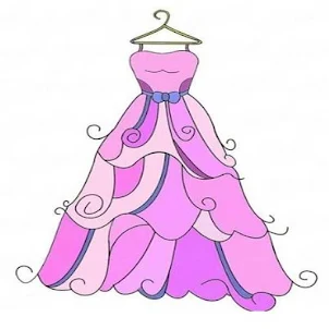 プリンセスドレスの描き方