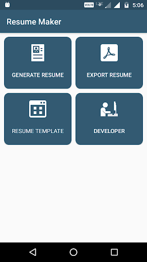 Resume Maker Screen 2