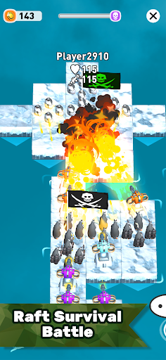 Penguin Island Raft Wars Ocean Screen 2