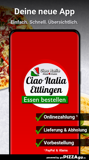 Android application Ciao Italia Ettlingen screenshort
