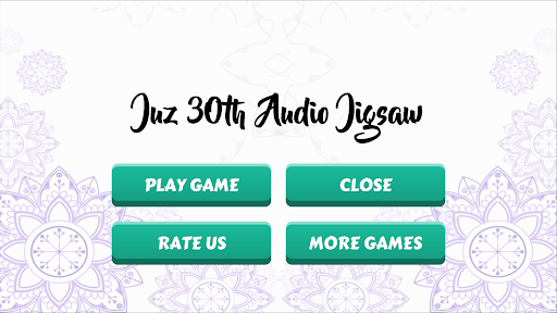 Android application Juz 30th Audio Jigsaw screenshort