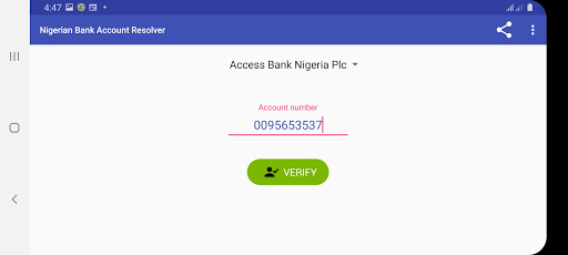 Nigerian Bank Account Verifier Screen 3