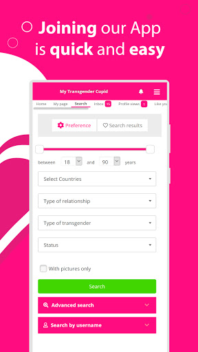 Transgender / TS dating app Screen 2