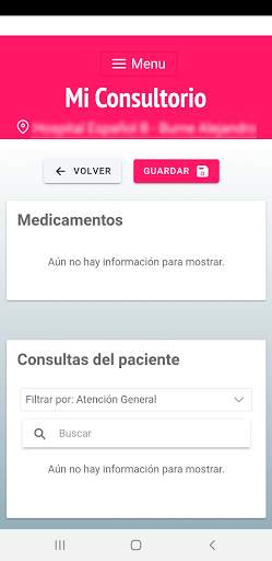 Android application Mi Consultorio screenshort