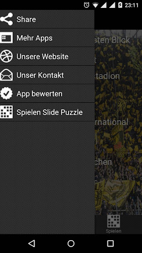 Android application Die Schwarzgelben - Fangesänge screenshort