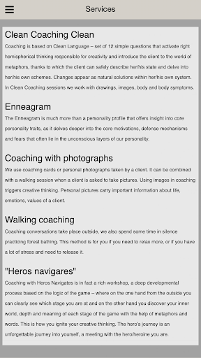 Android application Coaching Trail screenshort