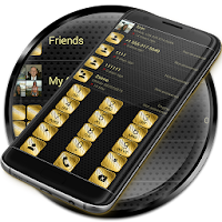 Dialer Metal Gold Dots Theme