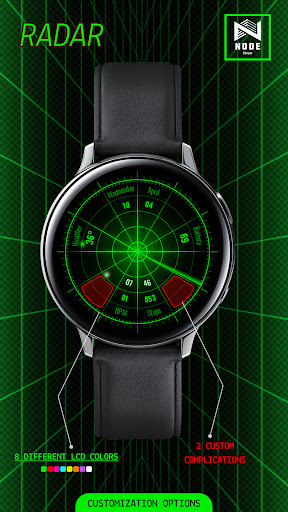 Screenshot of Radar Watch Face by Nodeshaper