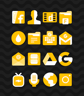 Жута - Снимак екрана пакета икона