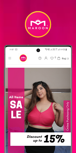 Android application Maroon Clothing | Fashion screenshort
