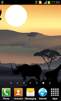 screenshot of African Sunset Live Wallpaper