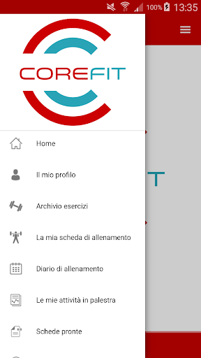 Android application COREFIT SPORT TRAINER screenshort
