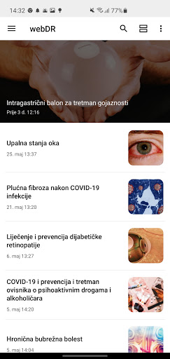 Android application webDR.ba screenshort