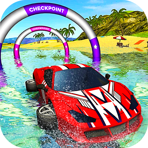 Floating Water Surfer Car Driv logo