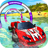 Floating Water Surfer Car Driving - Beach Racing icon