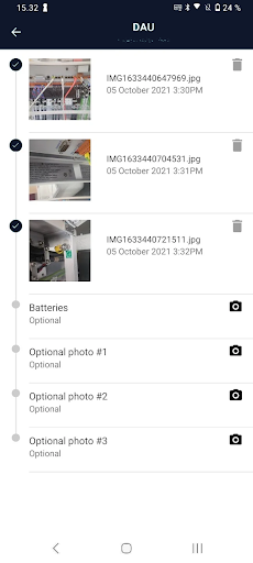 VDR 4380 Service App Screen 2
