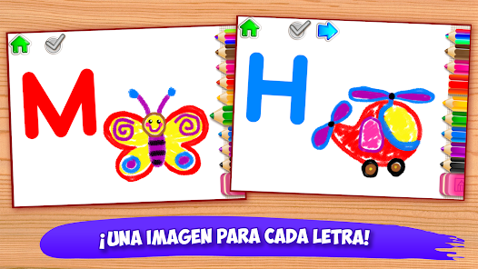 Captura 10 Juegos ABC Pintar niños letras android
