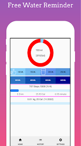 Water Reminder - Pedometer App 1.7 APK + Mod (Unlimited money) إلى عن على ذكري المظهر