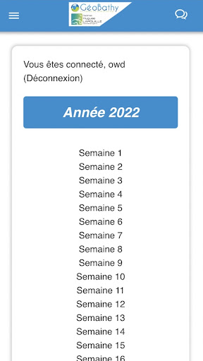 Android application Planning Geobathy Lapouille screenshort