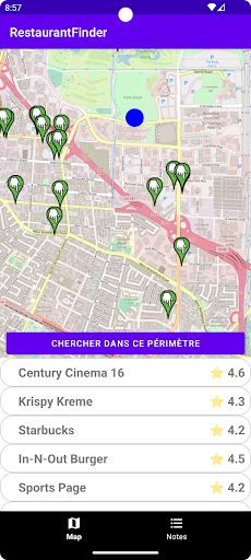 RestaurantFinder Screen 3