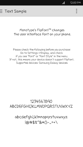 Android application AaToyStory™ Latin Flipfont screenshort