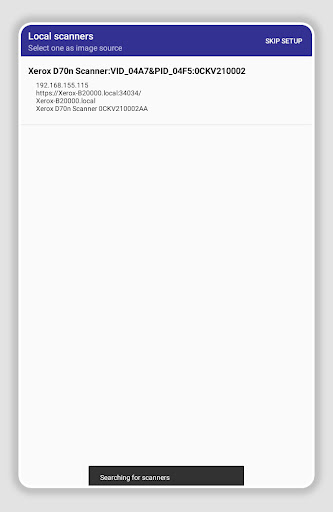 Visioneer Mobile Capture Screen 2