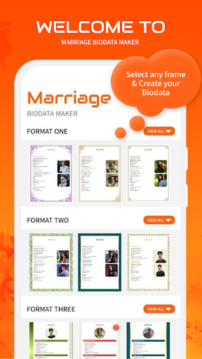 Android application Marriage Biodata Maker screenshort