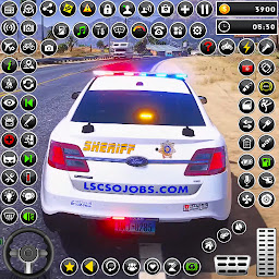 Police Car 3D Real Car Driving: imaxe da icona