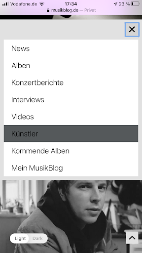 MusikBlog Screen 3