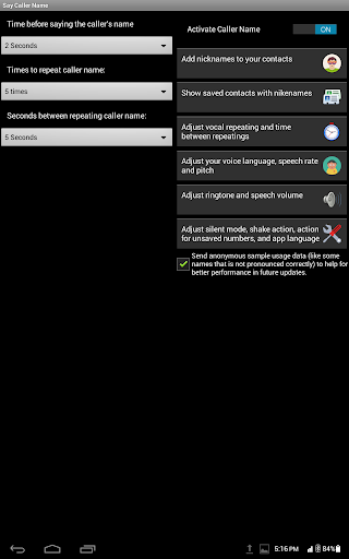 Say Caller Name - Hands Free 2