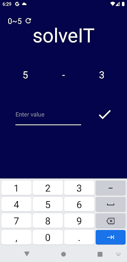 Android application solveIT screenshort