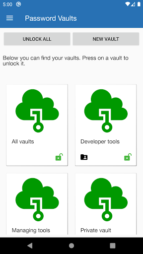 Android application Strongpin Vault screenshort